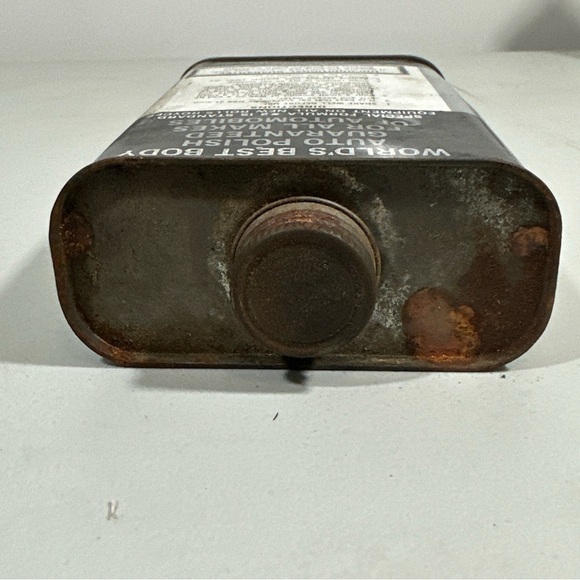 Vintage Rolls Royce Car Polish Can Empty Used Condition Garage Shop Display USA - Picture 6 of 7